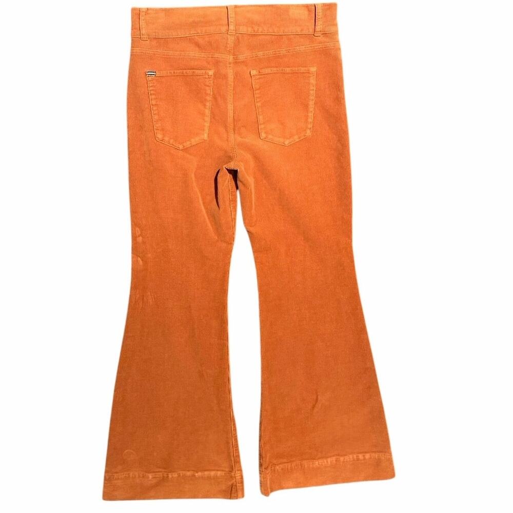 Alice + Olivia Beautiful High Rise Corduroy Bell Camel 31 - Picture 2 of 9